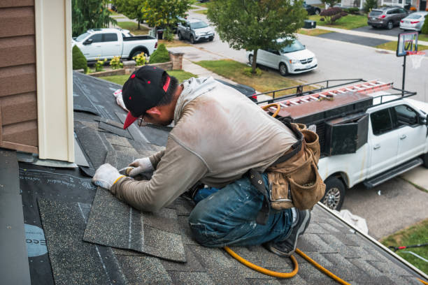 Professional Gutter Installation technician working in Millburn, NJ